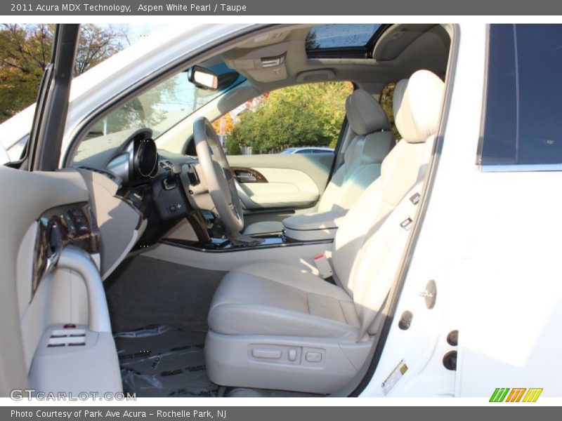 Aspen White Pearl / Taupe 2011 Acura MDX Technology