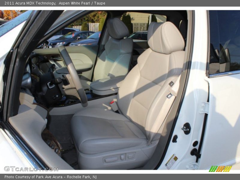Aspen White Pearl / Taupe 2011 Acura MDX Technology
