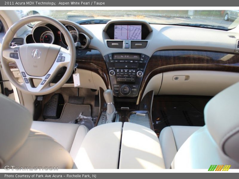Aspen White Pearl / Taupe 2011 Acura MDX Technology