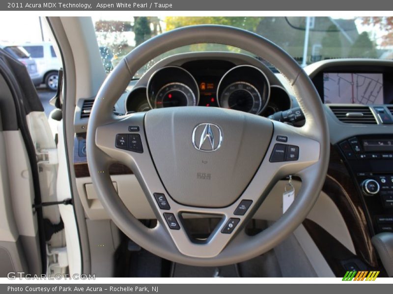 Aspen White Pearl / Taupe 2011 Acura MDX Technology