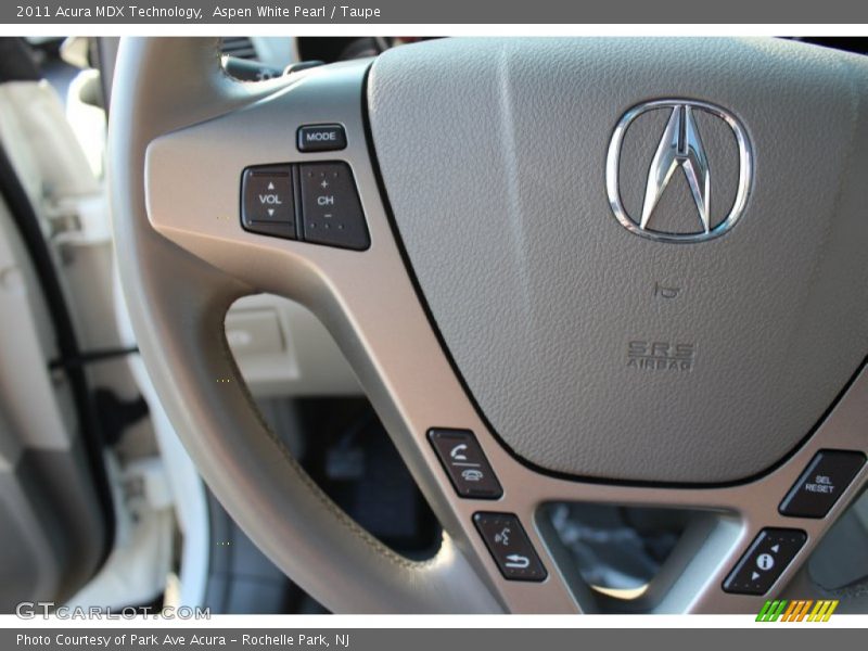 Aspen White Pearl / Taupe 2011 Acura MDX Technology