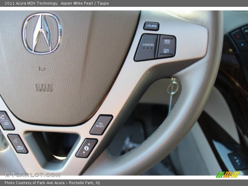 Aspen White Pearl / Taupe 2011 Acura MDX Technology