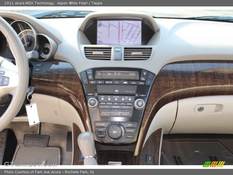 Aspen White Pearl / Taupe 2011 Acura MDX Technology