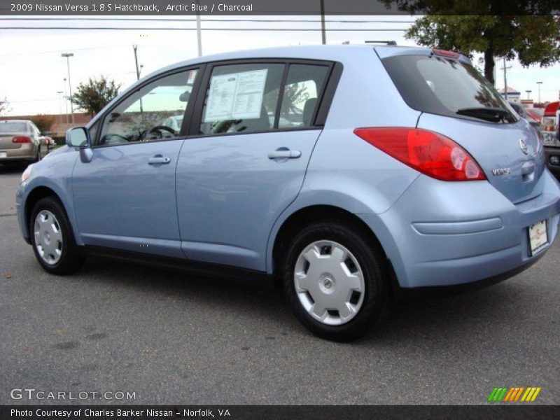 Arctic Blue / Charcoal 2009 Nissan Versa 1.8 S Hatchback