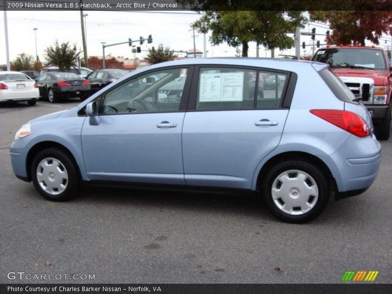 Arctic Blue / Charcoal 2009 Nissan Versa 1.8 S Hatchback