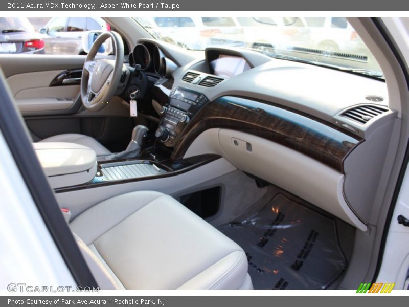 Aspen White Pearl / Taupe 2011 Acura MDX Technology