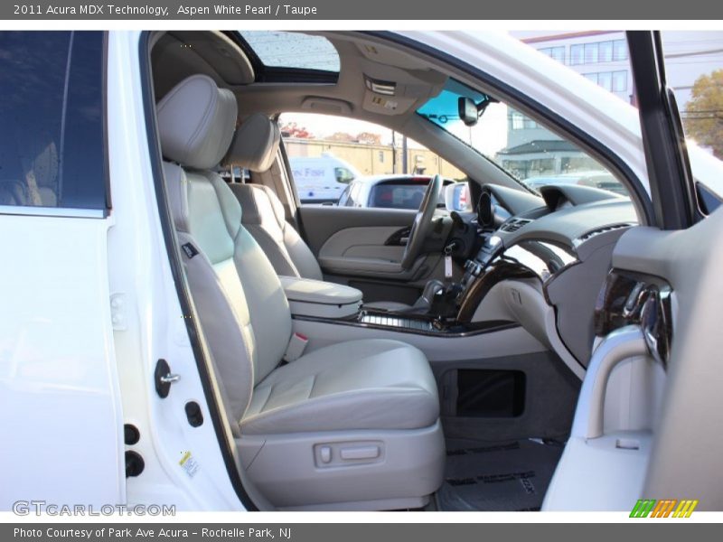 Aspen White Pearl / Taupe 2011 Acura MDX Technology