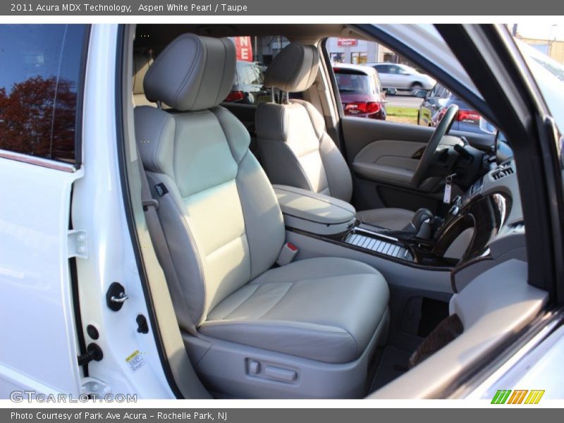 Aspen White Pearl / Taupe 2011 Acura MDX Technology