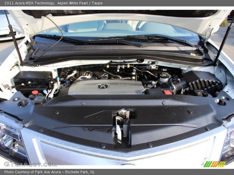 Aspen White Pearl / Taupe 2011 Acura MDX Technology