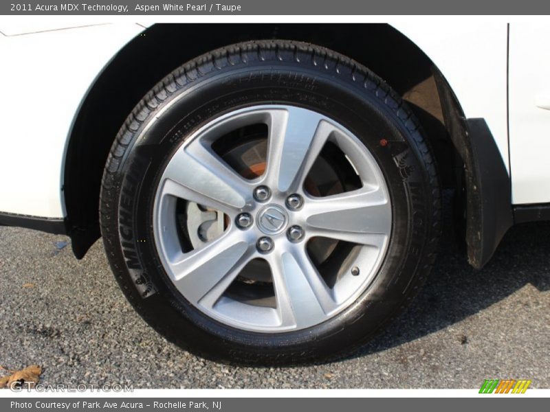 Aspen White Pearl / Taupe 2011 Acura MDX Technology