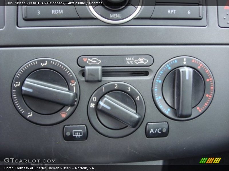 Arctic Blue / Charcoal 2009 Nissan Versa 1.8 S Hatchback