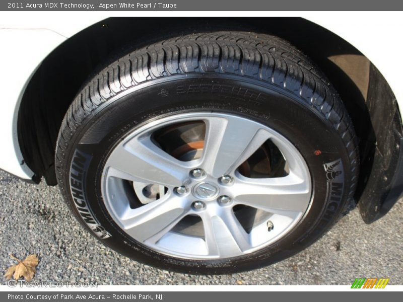 Aspen White Pearl / Taupe 2011 Acura MDX Technology
