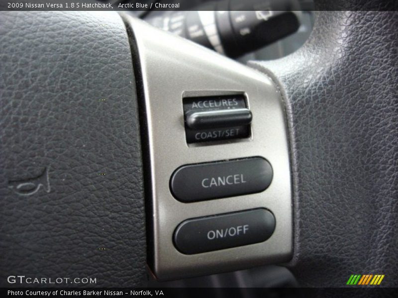 Arctic Blue / Charcoal 2009 Nissan Versa 1.8 S Hatchback