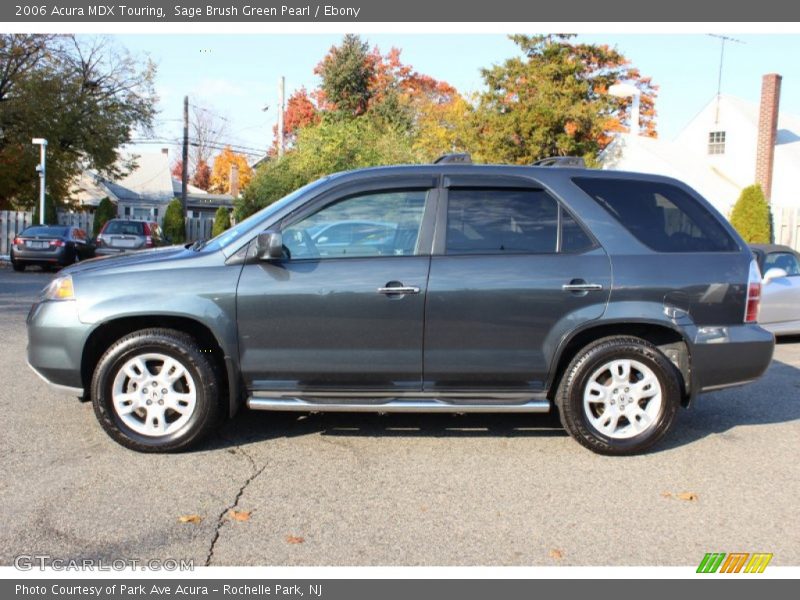 Sage Brush Green Pearl / Ebony 2006 Acura MDX Touring