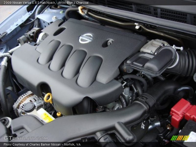 Arctic Blue / Charcoal 2009 Nissan Versa 1.8 S Hatchback