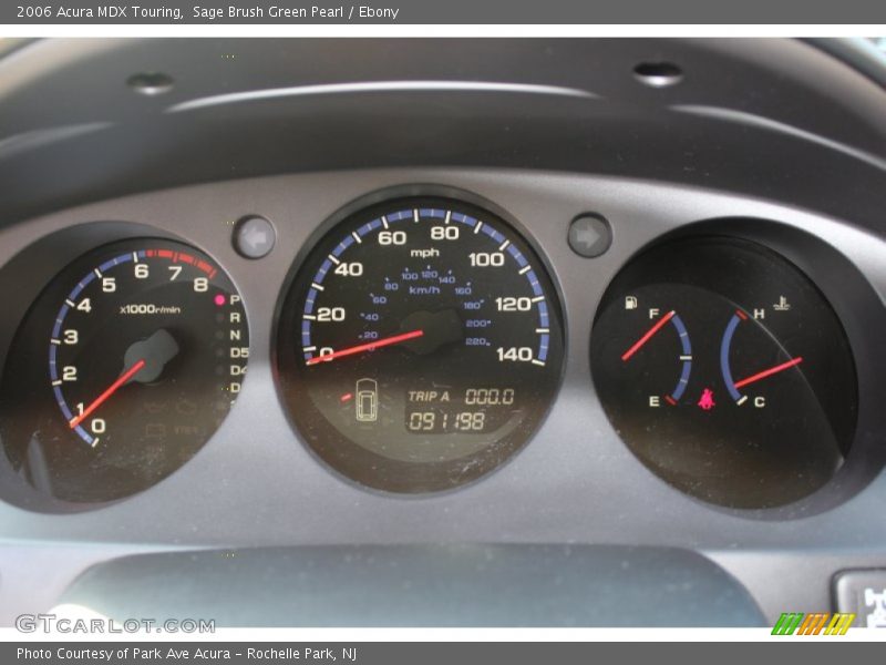 Sage Brush Green Pearl / Ebony 2006 Acura MDX Touring