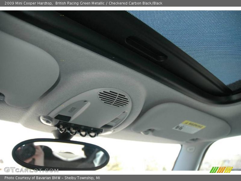 British Racing Green Metallic / Checkered Carbon Black/Black 2009 Mini Cooper Hardtop