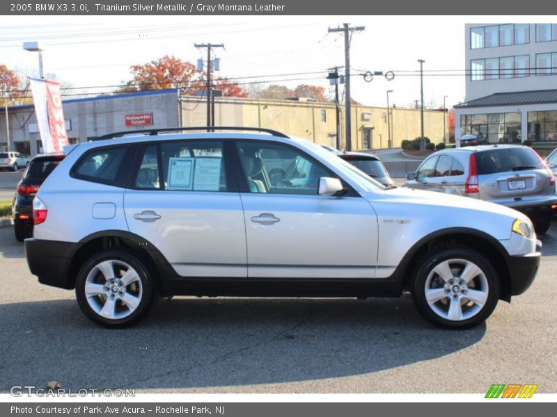 Titanium Silver Metallic / Gray Montana Leather 2005 BMW X3 3.0i