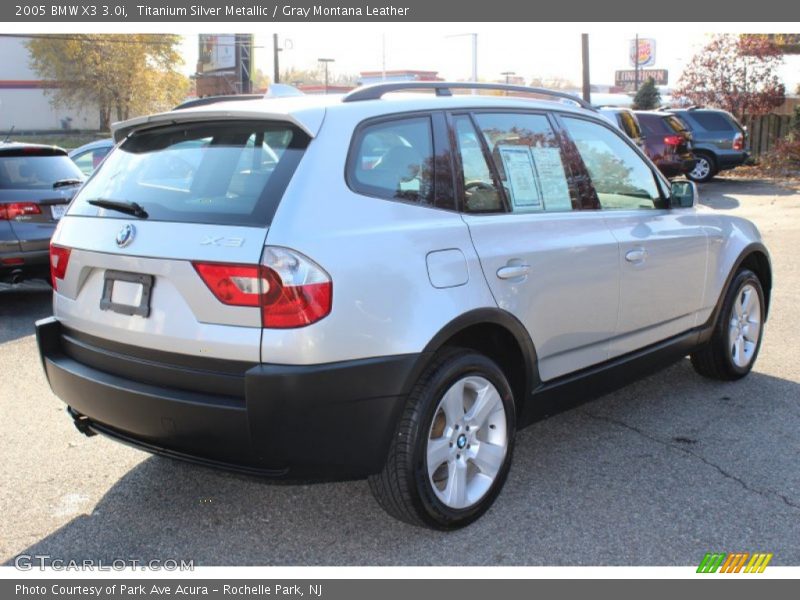 Titanium Silver Metallic / Gray Montana Leather 2005 BMW X3 3.0i