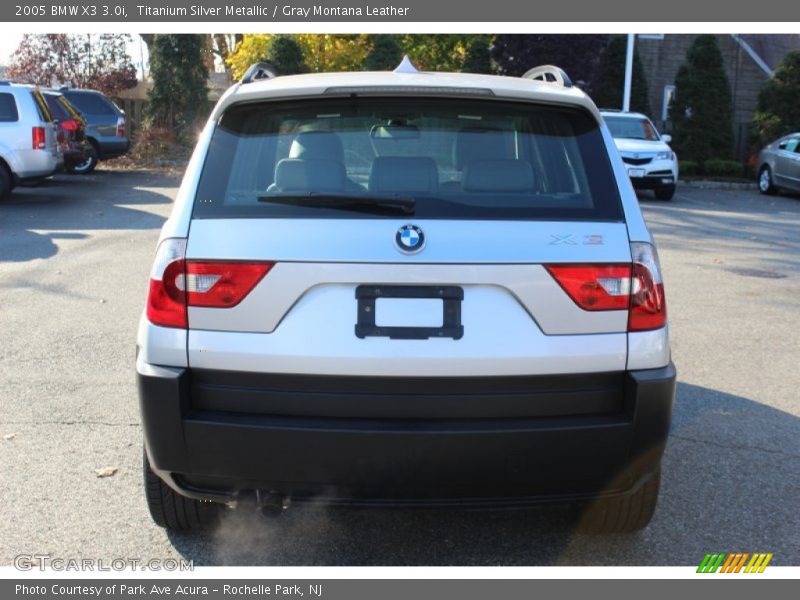 Titanium Silver Metallic / Gray Montana Leather 2005 BMW X3 3.0i