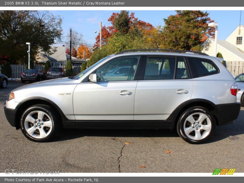 Titanium Silver Metallic / Gray Montana Leather 2005 BMW X3 3.0i