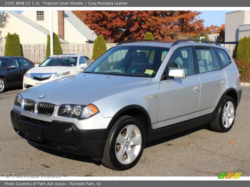 Titanium Silver Metallic / Gray Montana Leather 2005 BMW X3 3.0i