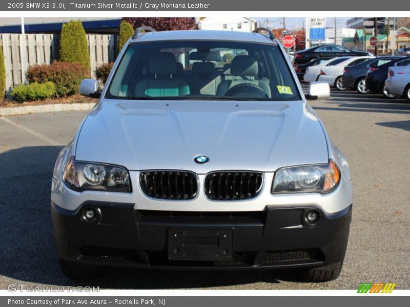 Titanium Silver Metallic / Gray Montana Leather 2005 BMW X3 3.0i