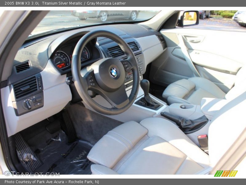 Titanium Silver Metallic / Gray Montana Leather 2005 BMW X3 3.0i