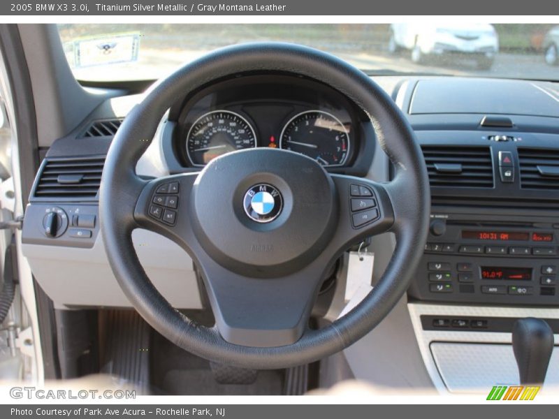 Titanium Silver Metallic / Gray Montana Leather 2005 BMW X3 3.0i