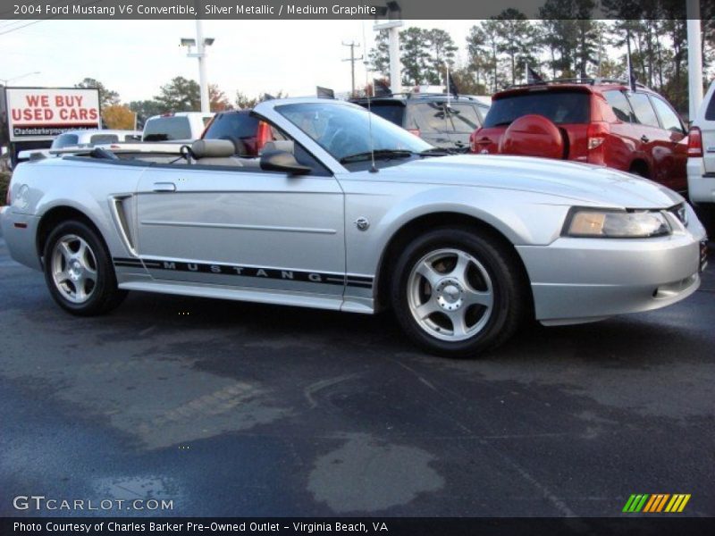 Silver Metallic / Medium Graphite 2004 Ford Mustang V6 Convertible
