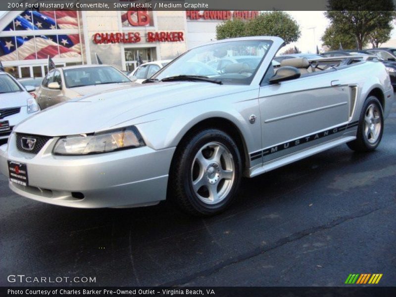 Silver Metallic / Medium Graphite 2004 Ford Mustang V6 Convertible