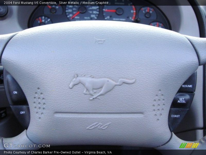 Silver Metallic / Medium Graphite 2004 Ford Mustang V6 Convertible