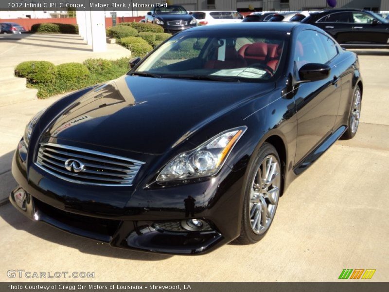 Malbec Black / Monaco Red 2012 Infiniti G IPL G Coupe