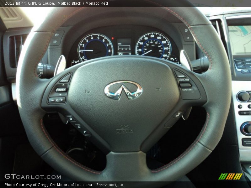 IPL Black Leather wrapped steering wheel - 2012 Infiniti G IPL G Coupe