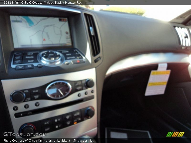 Malbec Black / Monaco Red 2012 Infiniti G IPL G Coupe