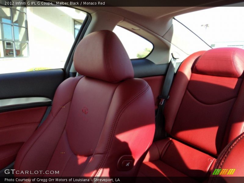 IPL Monaco Red interior - 2012 Infiniti G IPL G Coupe