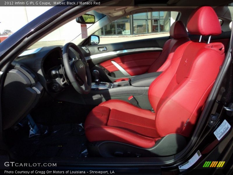 Malbec Black / Monaco Red 2012 Infiniti G IPL G Coupe