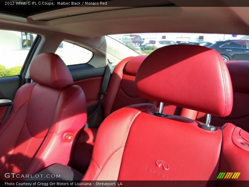 Malbec Black / Monaco Red 2012 Infiniti G IPL G Coupe