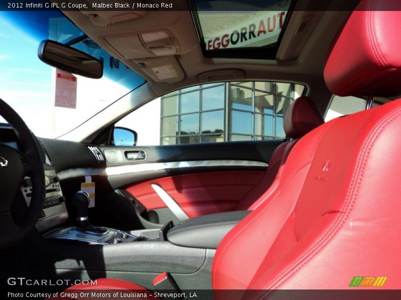 Malbec Black / Monaco Red 2012 Infiniti G IPL G Coupe