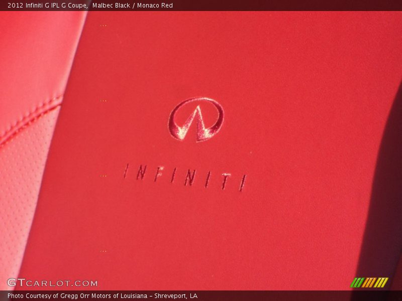 Malbec Black / Monaco Red 2012 Infiniti G IPL G Coupe