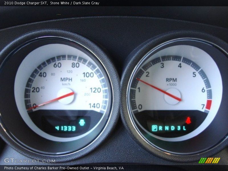 Stone White / Dark Slate Gray 2010 Dodge Charger SXT
