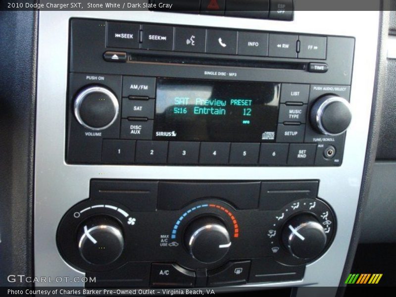 Stone White / Dark Slate Gray 2010 Dodge Charger SXT