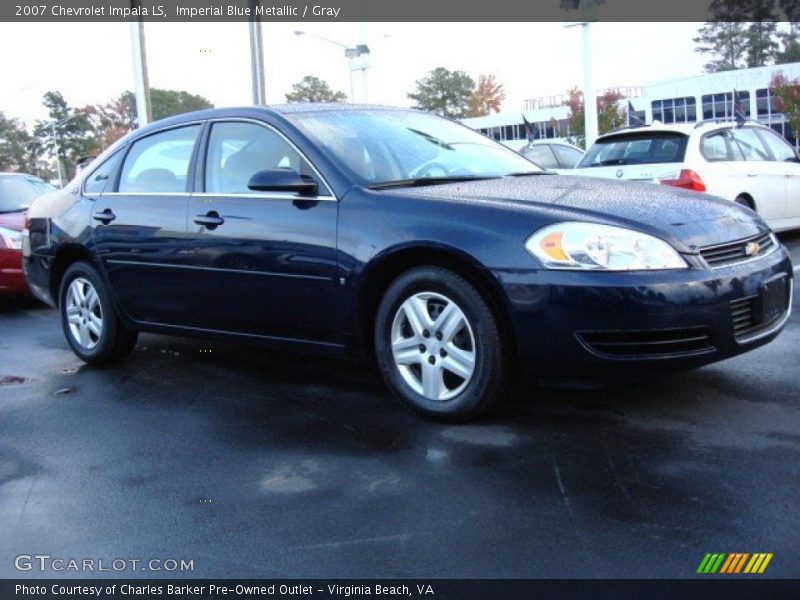 Imperial Blue Metallic / Gray 2007 Chevrolet Impala LS