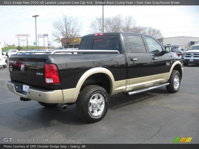 Brilliant Black Crystal Pearl / Dark Slate Gray/Russet Brown 2011 Dodge Ram 2500 HD Laramie Longhorn Crew Cab 4x4