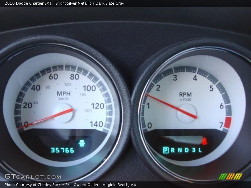 Bright Silver Metallic / Dark Slate Gray 2010 Dodge Charger SXT