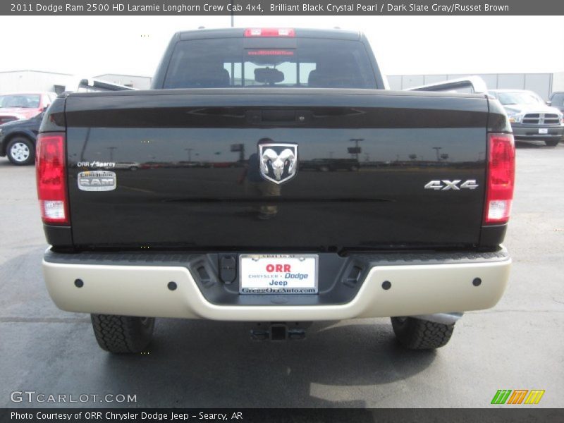 Brilliant Black Crystal Pearl / Dark Slate Gray/Russet Brown 2011 Dodge Ram 2500 HD Laramie Longhorn Crew Cab 4x4