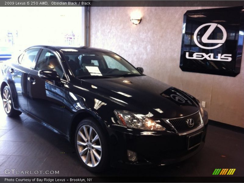 Obsidian Black / Black 2009 Lexus IS 250 AWD
