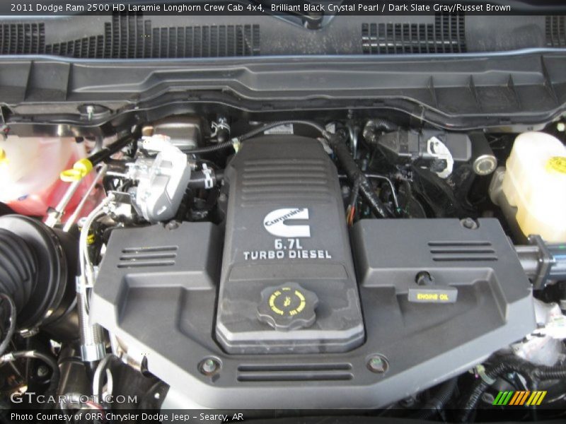 Brilliant Black Crystal Pearl / Dark Slate Gray/Russet Brown 2011 Dodge Ram 2500 HD Laramie Longhorn Crew Cab 4x4