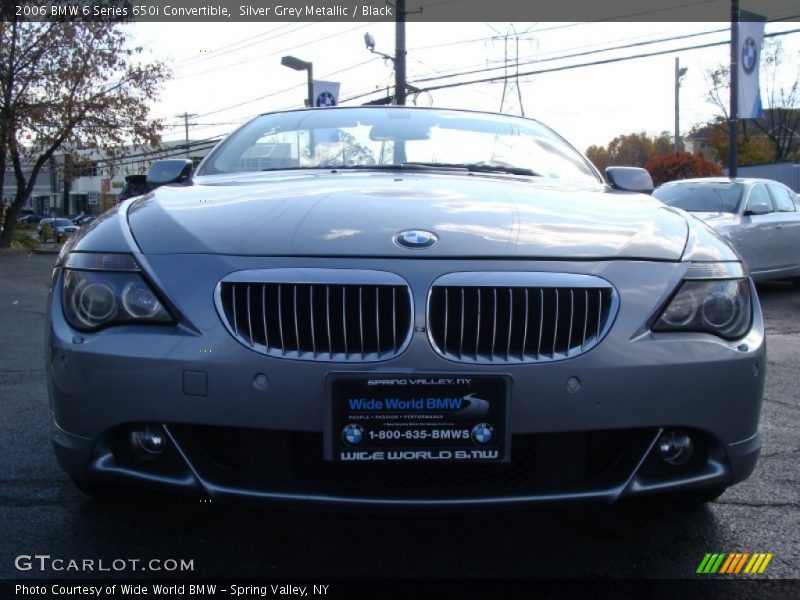 Silver Grey Metallic / Black 2006 BMW 6 Series 650i Convertible