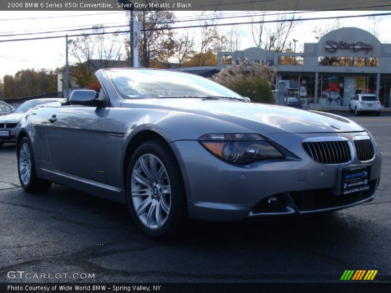 Silver Grey Metallic / Black 2006 BMW 6 Series 650i Convertible
